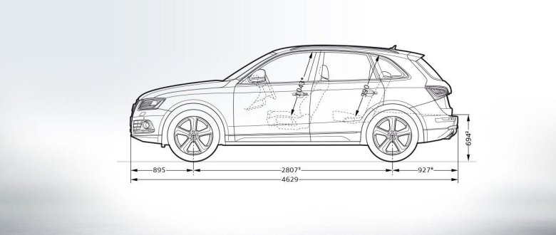 Габариты ауди q5 2021