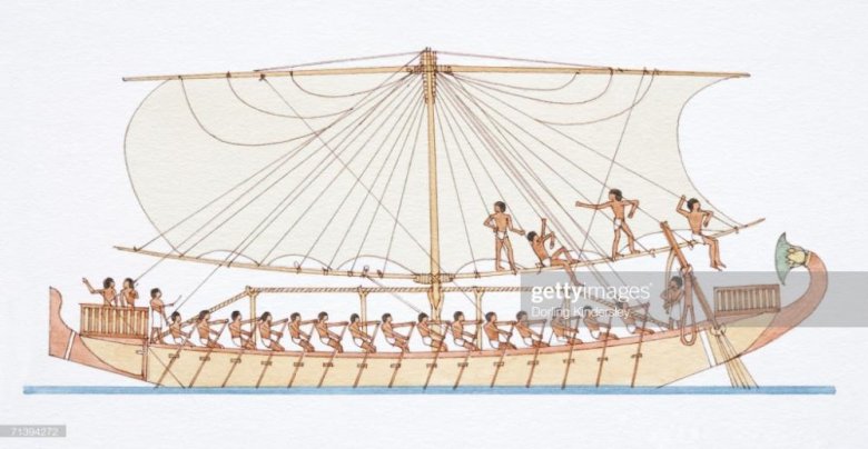 Древний египетский корабль барис