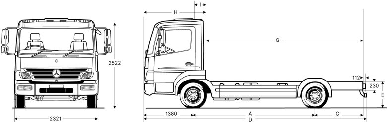 Мерседес бенц атего 815 габариты
