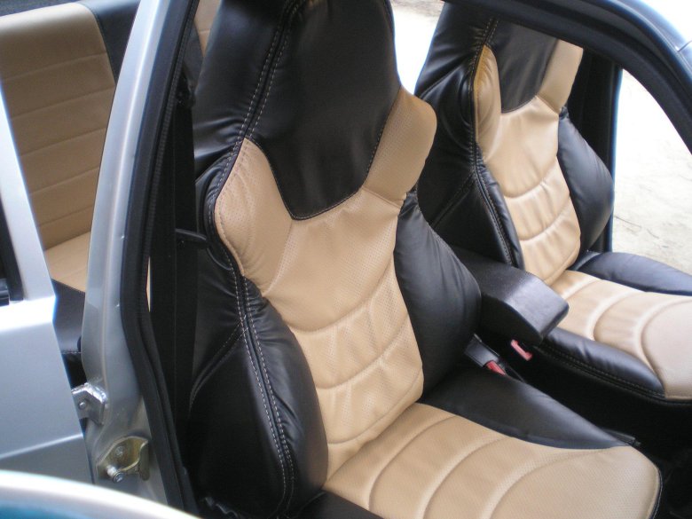 Чехлы рекаро универсальные экокожа чёрная