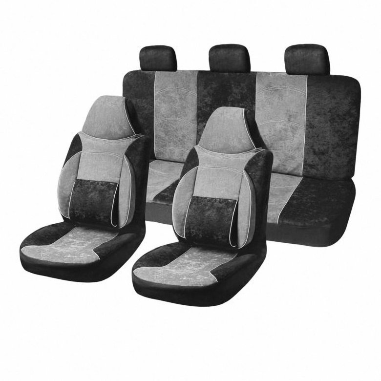 Чехлы автомобильные универсальные велюр черный