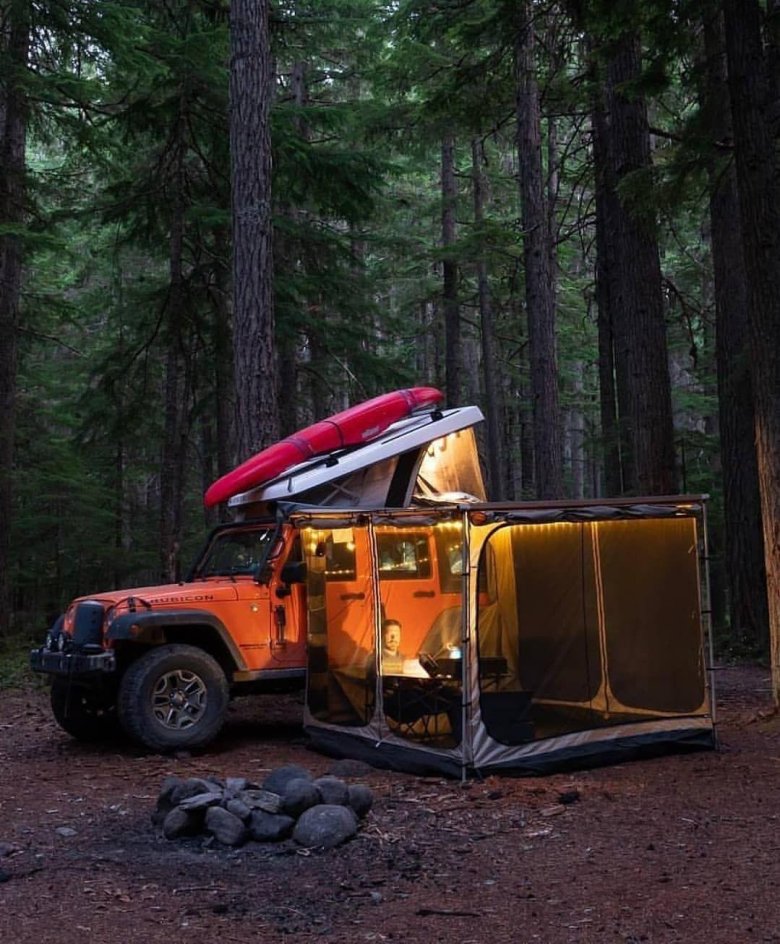 Jeep wrangler camping