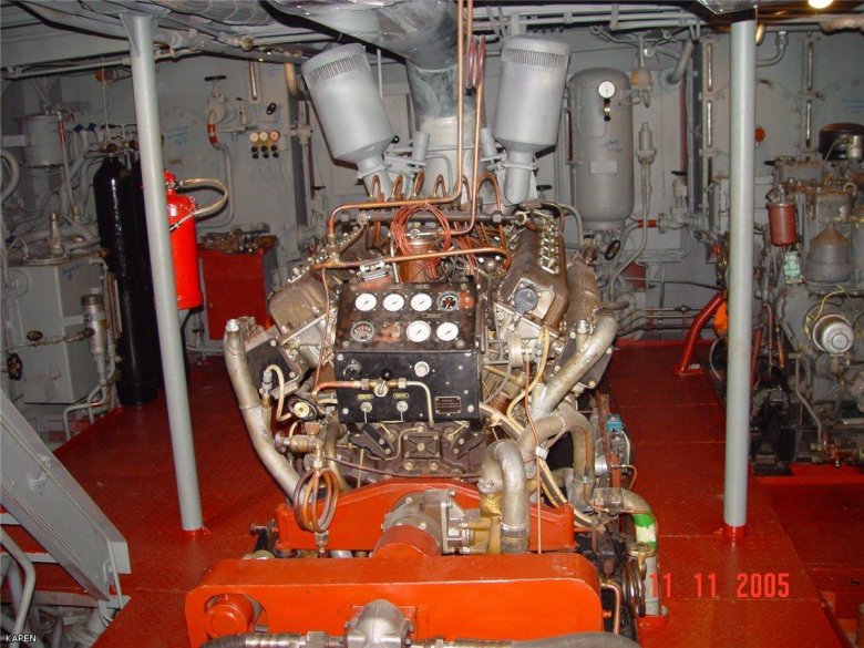 Машинное отделение на судне