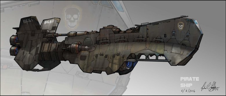 Пиратский космический корабль концепт