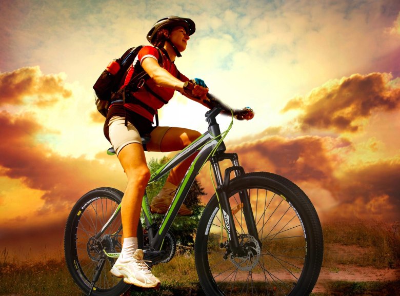 Велосипед с человеком