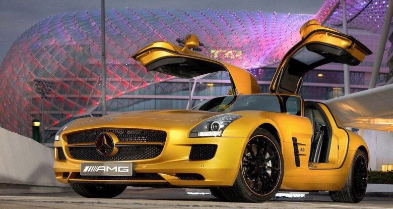 Мерседес слс амг золотой