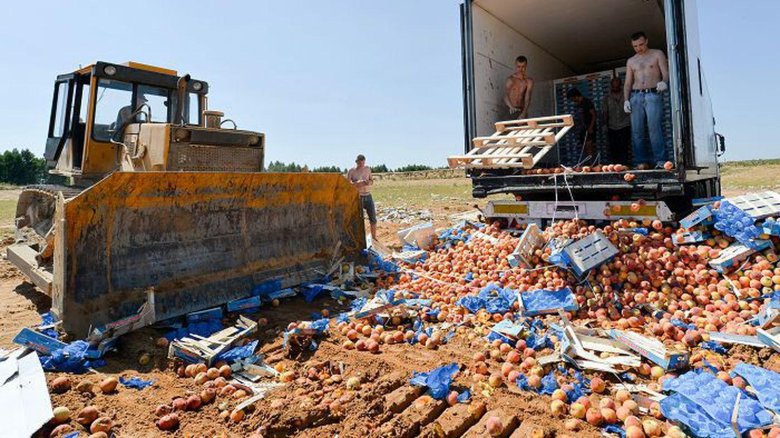 Уничтожение санкционных продуктов