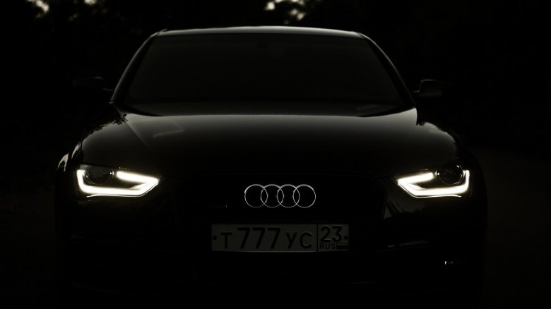 Ауди а6 фары ночью