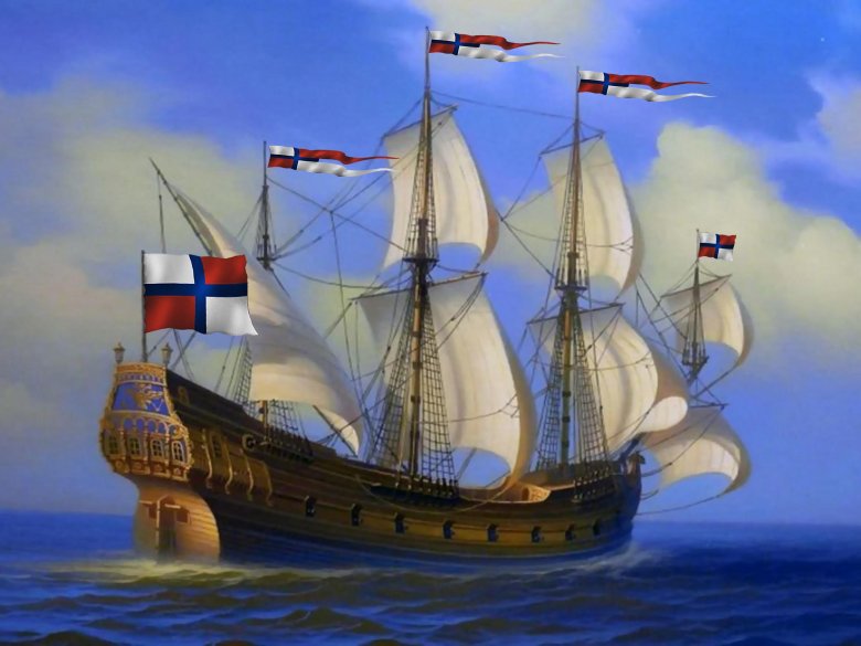 Голландский корабль пинас 17 века