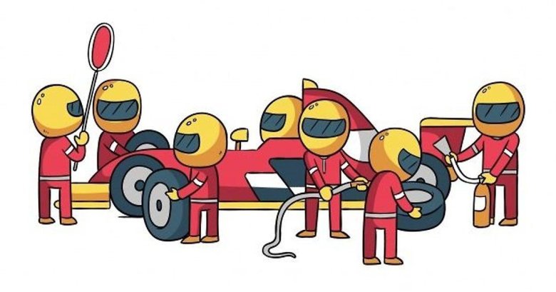 Гонщик рисунок