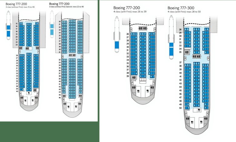Боинг 777 200 рассадка
