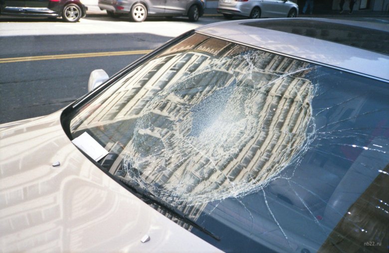 Broken windshield