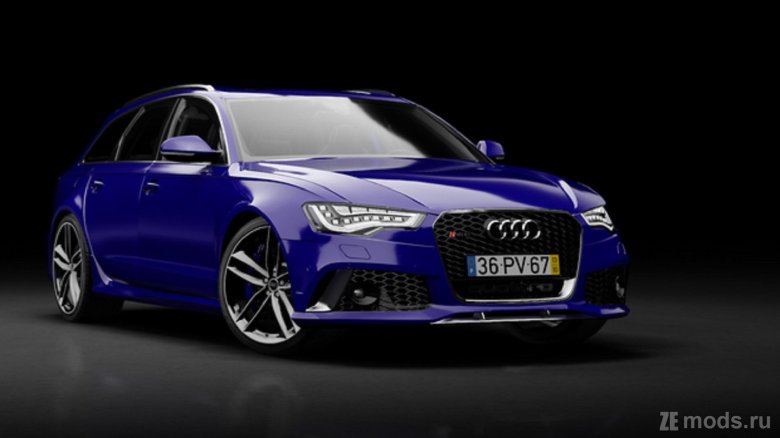 Audi rs6 avant синий