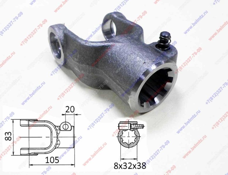 Вилка вала карданного мтз 80