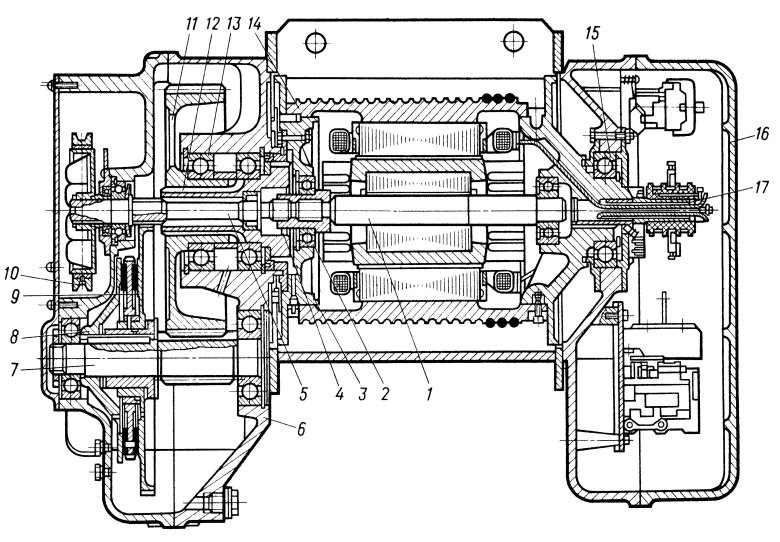 Механизм подъема электротали тэ 320