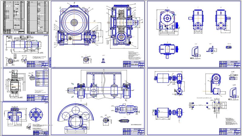 Чертеж червячного колеса редуктора ргл-160