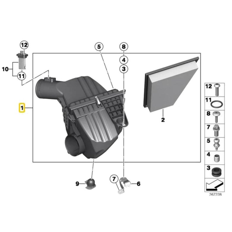 Воздушный фильтр на бмв ф10 дизель