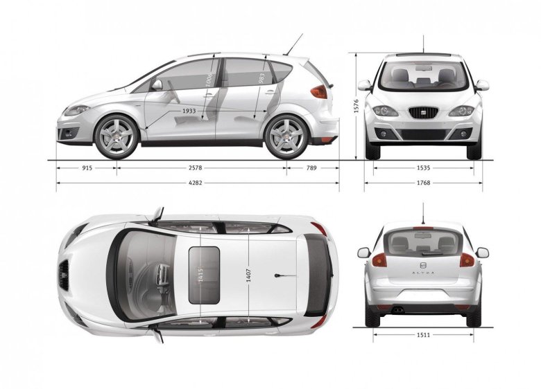 Seat altea габариты