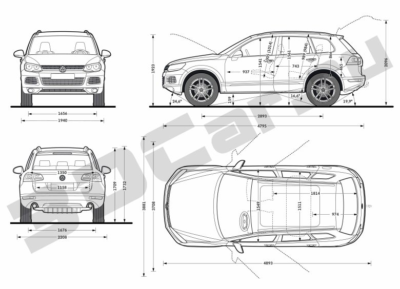 Габариты фольксваген тигуан 2018