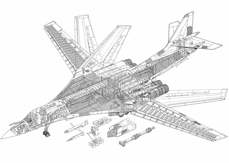Компоновочная схема самолета ту-160