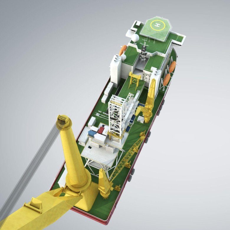 Pipelay crane vessel