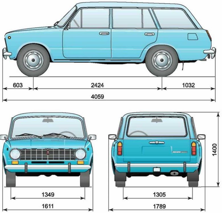 Габариты автомобиля ваз 2101