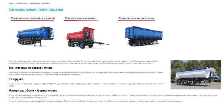 Полуприцеп самосвал тонар 95234