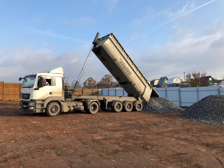 Тонар скания разгрузка щебня