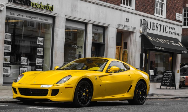 Феррари 599 gtb желтый