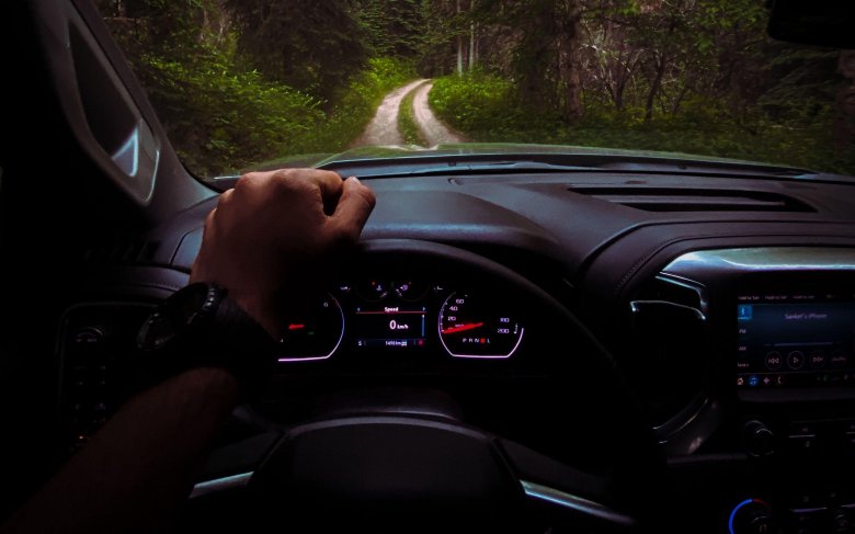 За рулем машины