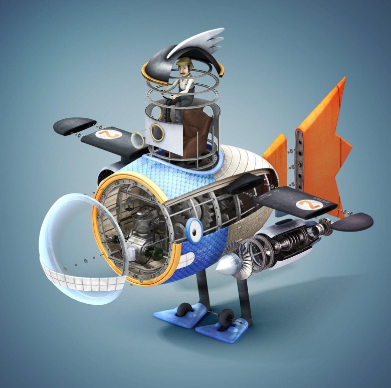 Стимпанк робот