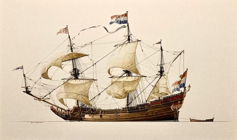 Голландский пинас 17 века