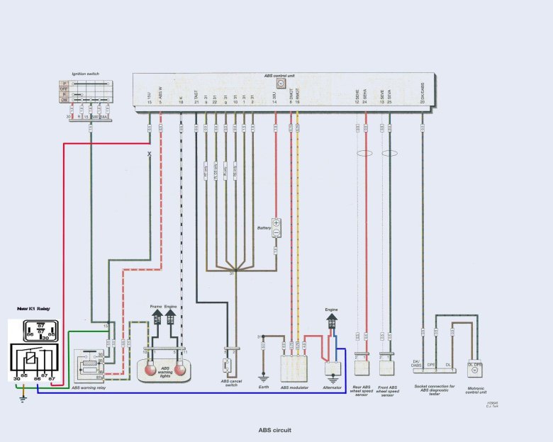 Схема электрооборудования шкода октавия 1.6
