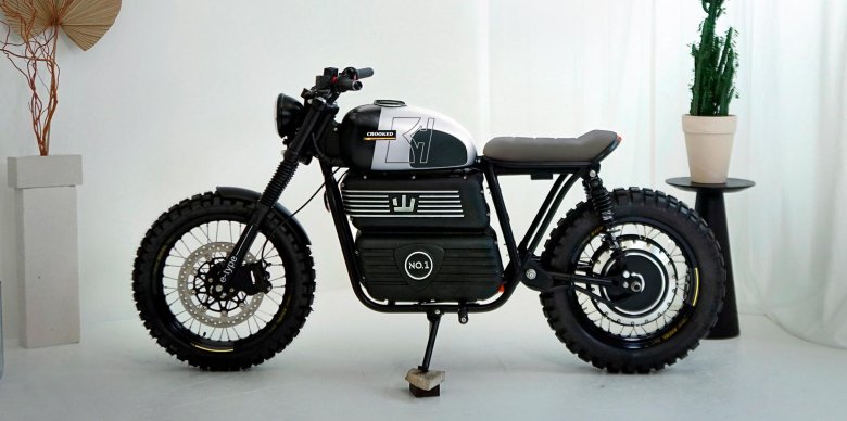 Электро скремблер мотоцикл