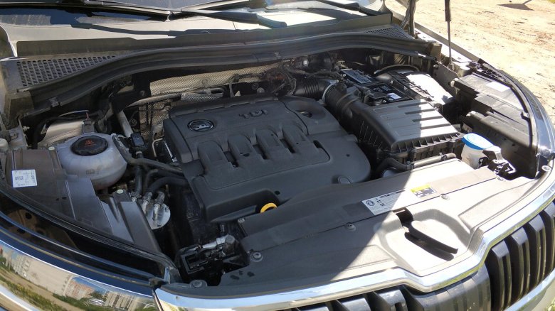 Шкода кодиак подкапотное пространство