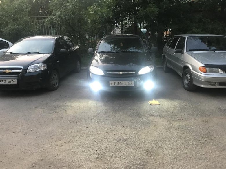 Лед туманки на шевроле лачетти