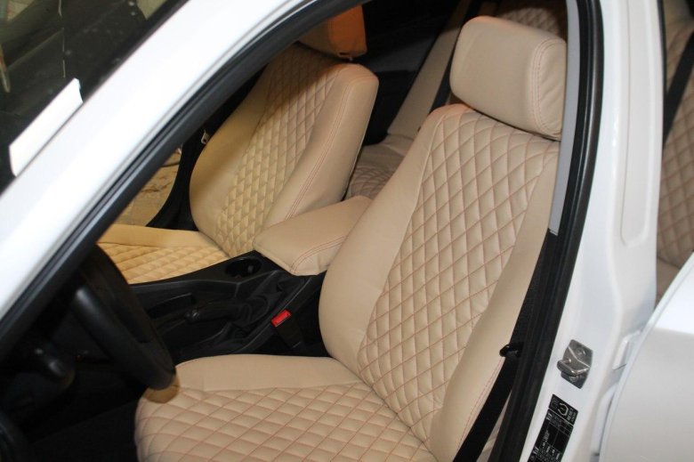 Bmw 3 белый салон