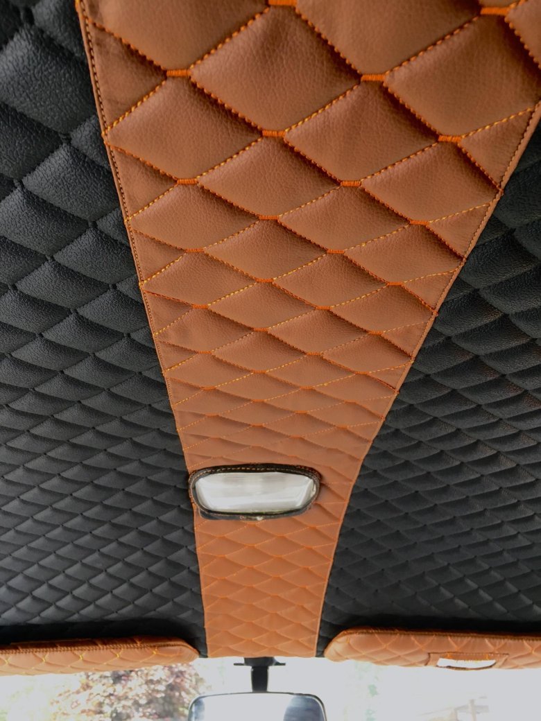 Перетяжка потолка автомобиля