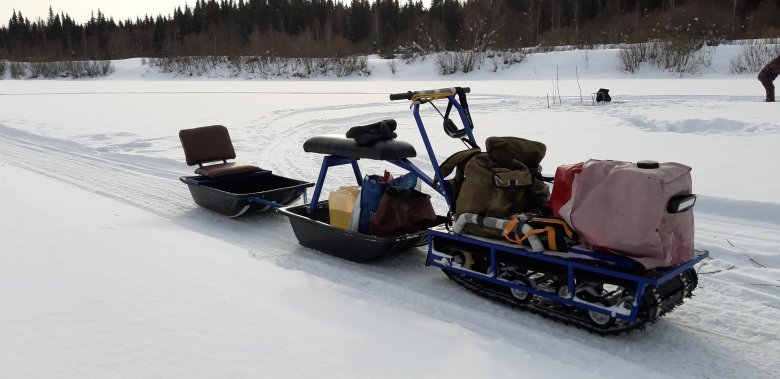 Мини мотобуксировщик альбатрос