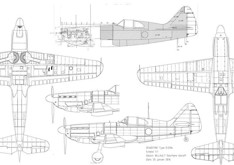 Dewoitine d.520 чертеж