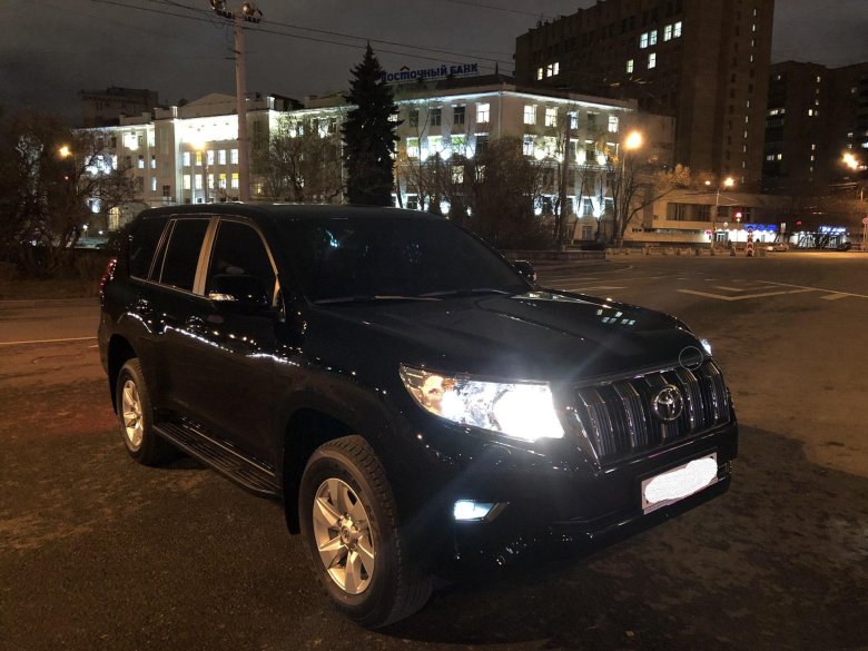 Тойота ленд крузер прадо 150 черный тонированный