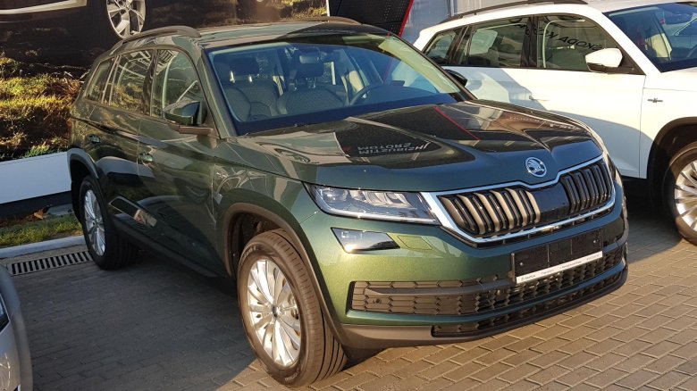 Skoda kodiak зеленый