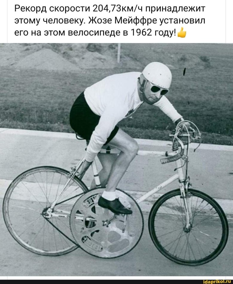 Рекорд скорости на велосипеде