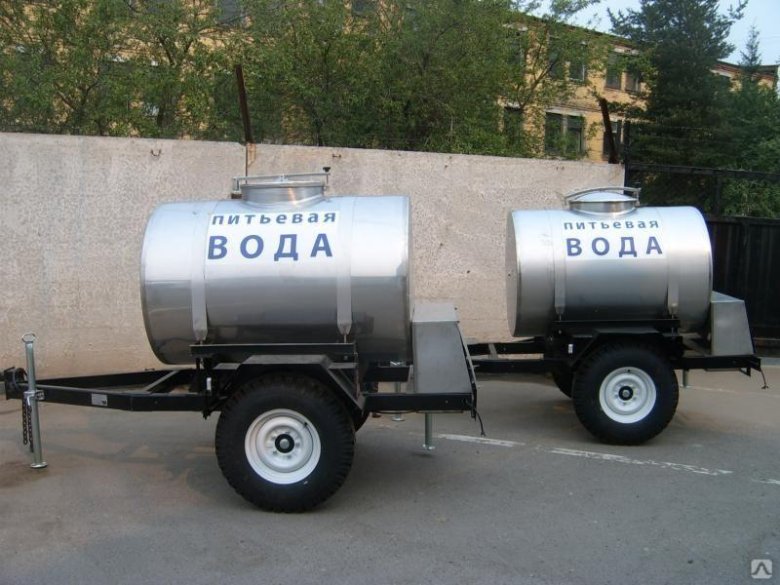 Прицеп цистерна для питьевой воды 2000 л