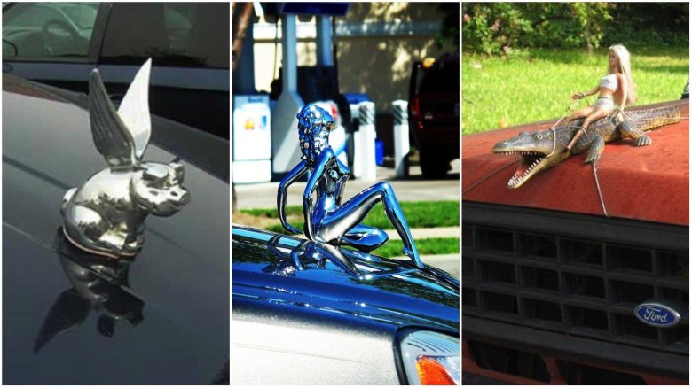 Машина с фигуркой на капоте