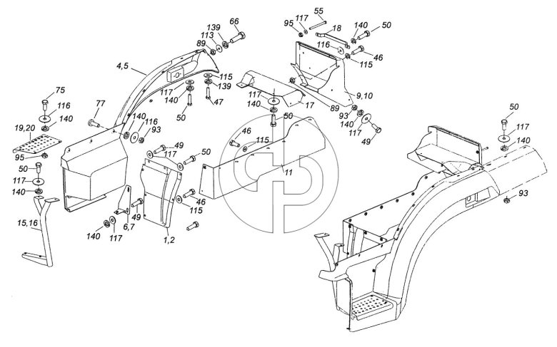Крыло кабины камаз 5308
