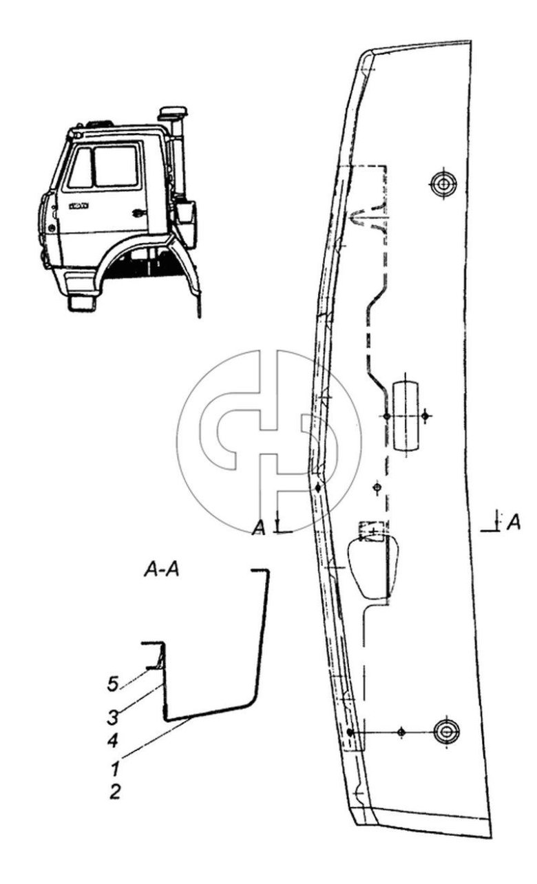 Обтекатель камаз кабины 6350