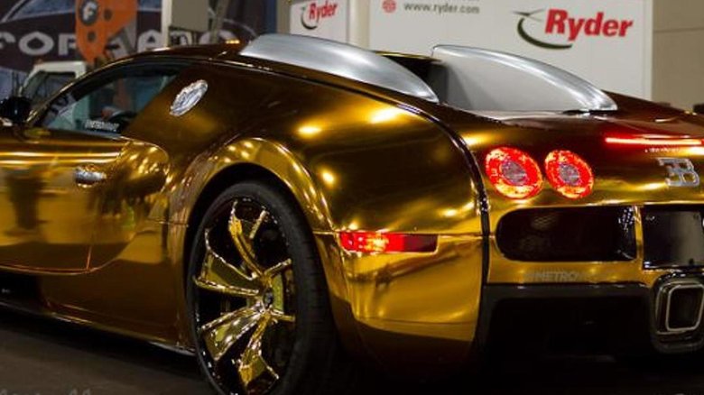 Бугатти вейрон супер спорт золотая