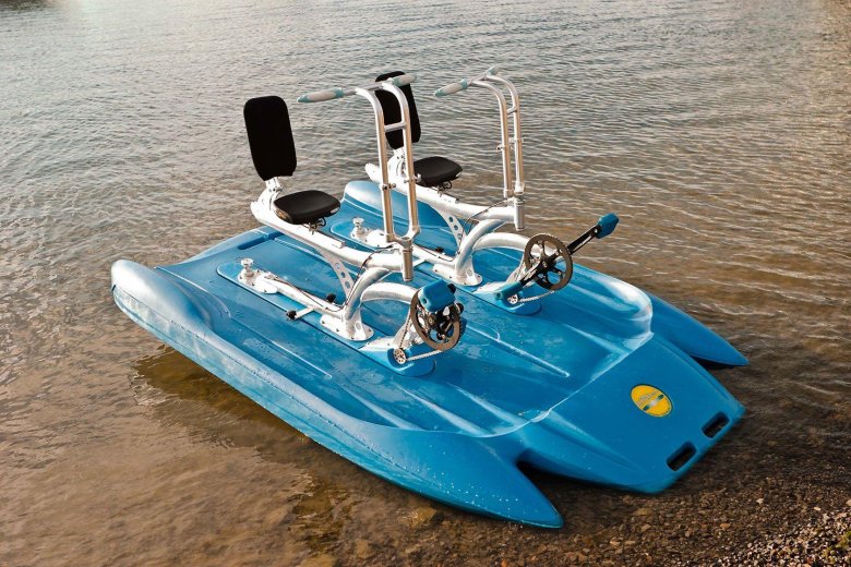 Педальный водный велосипед катамаран апал