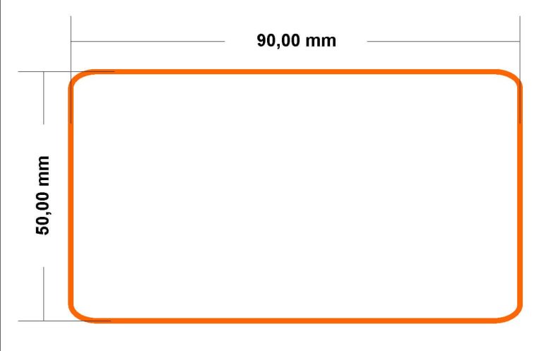Размер бейджика стандартный шаблон
